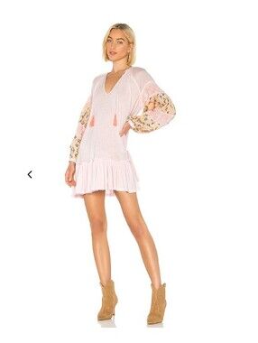 Free people mix it up tunic beaded dress size XS Oversized